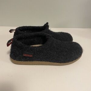 GEISSWEIN Unisex Outdoor Slippers Size 41 (8 M 10 W) Wool Charcoal Gray Slip‎ On
